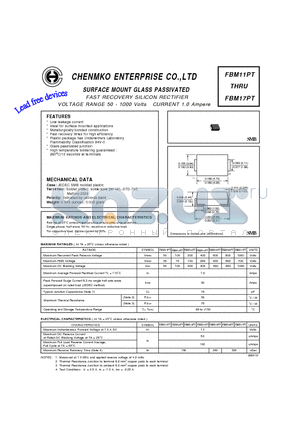 FBM15PT datasheet - FAST RECOVERY SILICON RECTIFIER