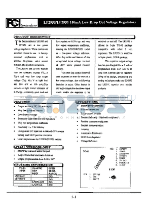 LP2950 datasheet - LOWDrop Out Voltage Regulators