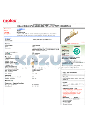 643241129 datasheet - 2.80mm (.110