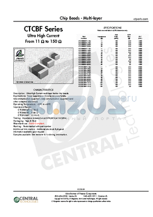 CTCB0603F-250U datasheet - Chip Beads - Multi-layer