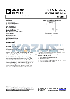 ADG854BCPZ-REEL datasheet - 0.5 Y CMOS, 1.8 V to 5.5 V, Dual SPDT/2:1 Mux, Mini LFCSP