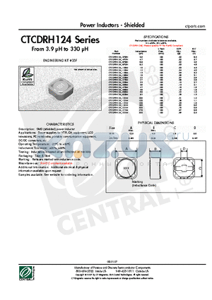 CTCDRH124-181M datasheet - Power Inductors - Shielded