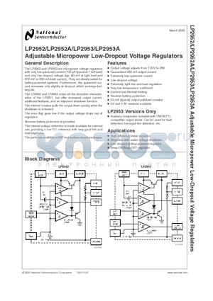 LP2953AMWG-QMLV datasheet - Adjustable Micropower Low-Dropout Voltage Regulators