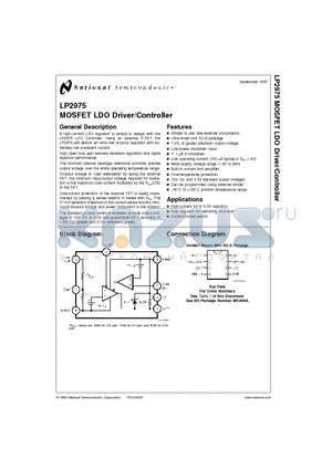 LP2975IMMX-3.3 datasheet - MOSFET LDO Driver/Controller