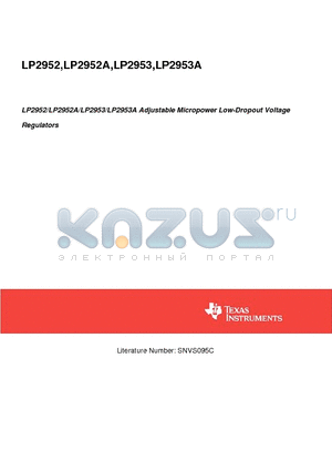 LP2953AMWG/883 datasheet - Adjustable Micropower Low-Dropout Voltage Regulators