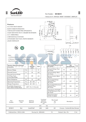 DUR07C datasheet - 7.62mm (0.3