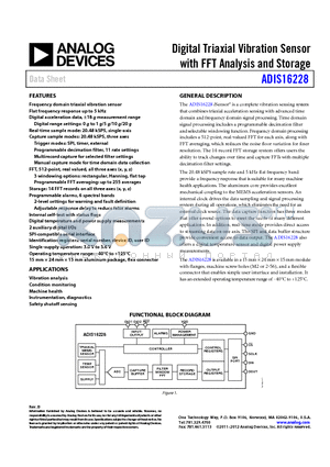 ADIS16228CMLZ datasheet - Digital Triaxial Vibration Sensor