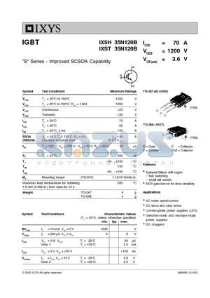 IXSH35N120B datasheet - IGBT
