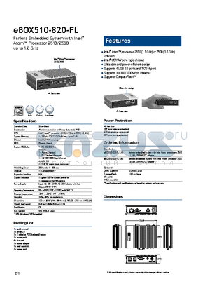 EBOX510-820-FL datasheet - Supports CompactFlash