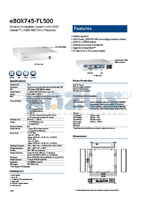 EBOX745-FL500 datasheet - Fanless operation