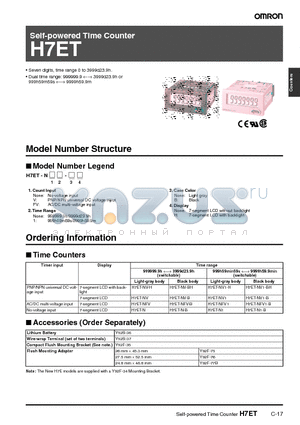 H7ET-NFV1-B datasheet - Self-powered Time Counter