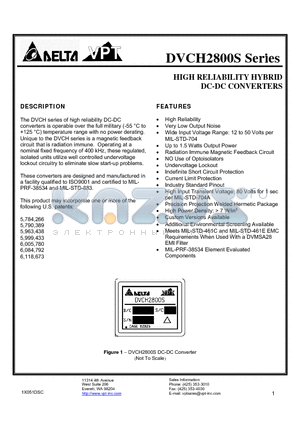 DVCH283R3S/H-XXX datasheet - HIGH RELIABILITY HYBRID DC-DC CONVERTERS