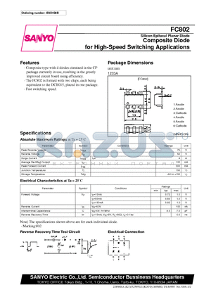 FC802 datasheet - Composite Diode for High-Speed Switching Applications