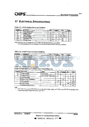 65550 datasheet - 17 ELECTRICAL SPECIFICATIONS