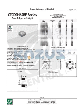 CTCDRH62BF-7R1N datasheet - Power Inductors - Shielded