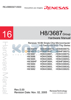 H8/3687 datasheet - Renesas 16-Bit Single-Chip Microcomputer H8 Family / H8/300H Tiny Series