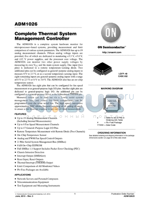 ADM1026JSTZ-REEL7 datasheet - Complete Thermal System Management Controller