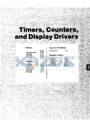 ICM7211 datasheet - TIMERS COUNTERS AND DISPLAY DRIVERS