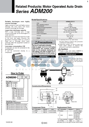 ADM200-031-4 datasheet - Related Products: Motor Operated Auto Drain