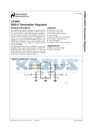 LP2997M datasheet - DDR-II Termination Regulator