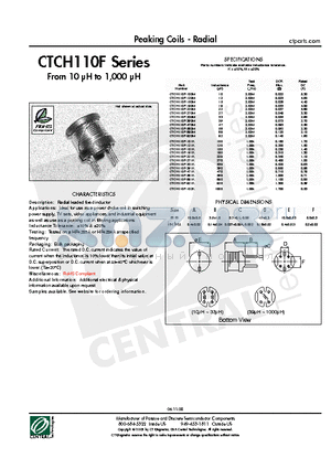 CTCH110F-270M datasheet - Peaking Coils - Radial