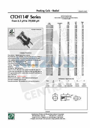 CTCH114F-182L datasheet - Peaking Coils - Radial