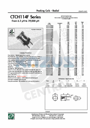 CTCH114F-820L datasheet - Peaking Coils - Radial