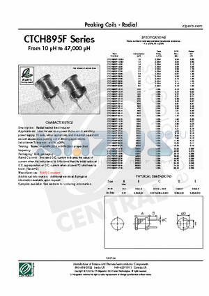 CTCH895F-101K datasheet - Peaking Coils - Radial