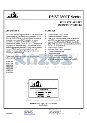 DVST286R253R312T/ML-XXX datasheet - HIGH RELIABILITY DC-DC CONVERTERS