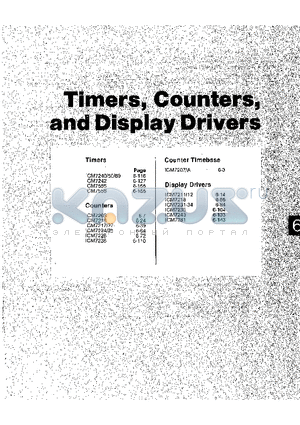 ICM7555 datasheet - TIMERS COUNTERS AND DISPLAY DRIVERS