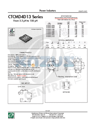 CTCMD4D13F-470M datasheet - Power Inductors