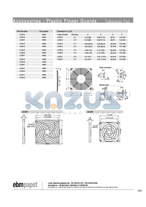 LZ30-6 datasheet - PLASTIC FINGER GUARDS