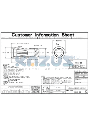 H8502-01 datasheet - 0.8mm SOCKET ASSEMBLY0.8mm SOCKET ASSEMBLY