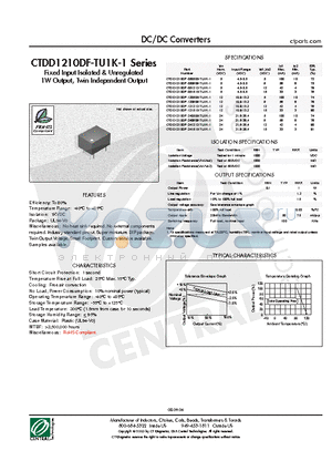 CTDD1210DF-050909-TU1K-1 datasheet - DC/DC Converters