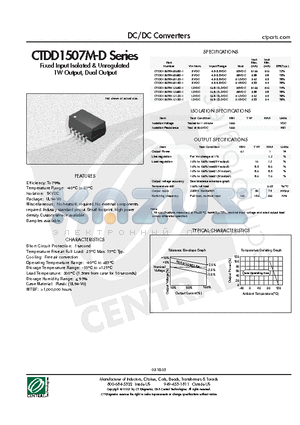 CTDD1507M-1215D-1 datasheet - DC/DC Converters
