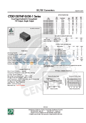 CTDD1507MF-1205-SU3K-1 datasheet - DC/DC Converters