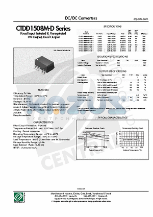 CTDD1508M-0509D-1 datasheet - DC/DC Converters