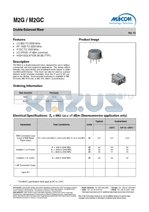 M2GC datasheet - Double-Balanced Mixer