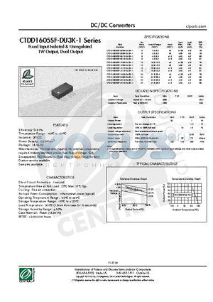 CTDD1605SF-0512-DU3K-1 datasheet - DC/DC Converters