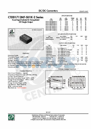 CTDD1712MF-0509-SU1K-2 datasheet - DC/DC Converters