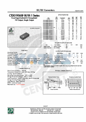 CTDD1906SF-0509-SU1K-1 datasheet - DC/DC Converters