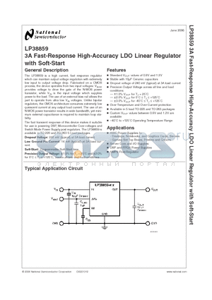 LP38859T-0.8 datasheet - 3A Fast-Response High-Accuracy LDO Linear Regulator with Soft-Start