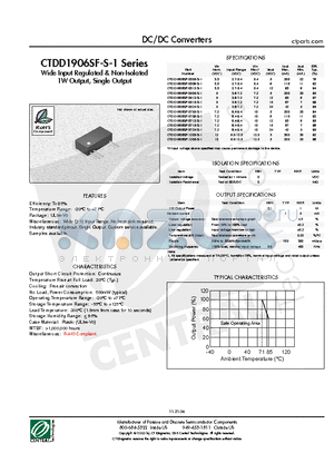 CTDD1906SF-0524-S-1 datasheet - DC/DC Converters