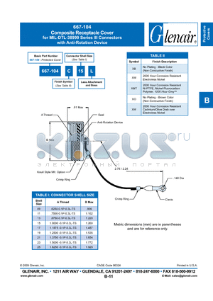 667-104C11L datasheet - Composite Receptacle Cover