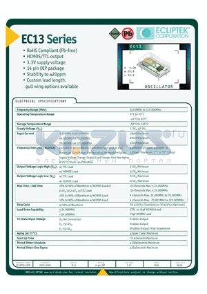 EC1320HS-50000M-CL datasheet - OSCILLATOR