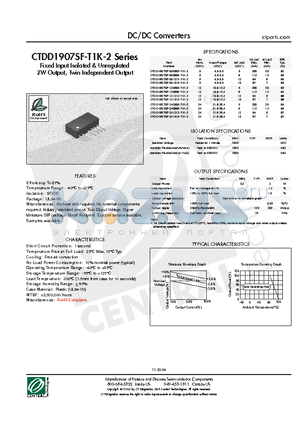 CTDD1907SF-121515-T1K-2 datasheet - DC/DC Converters