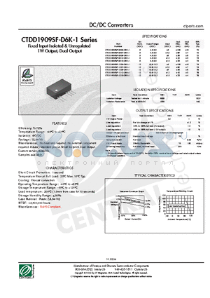 CTDD1909SF-0505-D6K-1 datasheet - DC/DC Converters