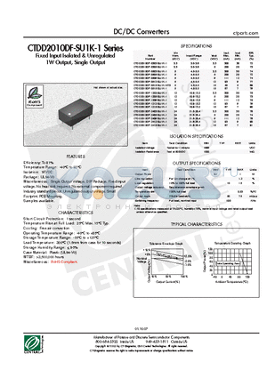 CTDD2010DF-0303-SU1K-1 datasheet - DC/DC Converters