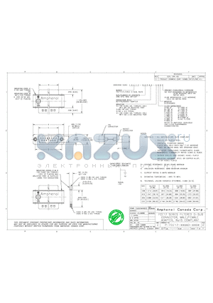 FCE17-A15AD-260G datasheet - FCEC17 SERIES D-SUB CONNECTOR, MALE / FEMALE ADAPTER, RoHS COMPLIANT