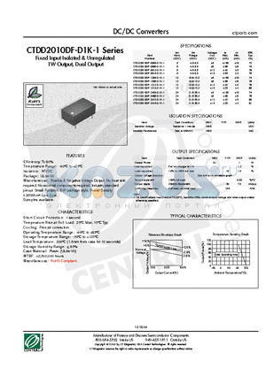 CTDD2010DF-0509-D1K-1 datasheet - DC/DC Converters